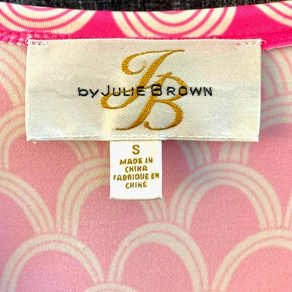 JB by Julie Brown Pink Patterned Sleeveless Wrap Dress Size Small - Picture 7 of 10